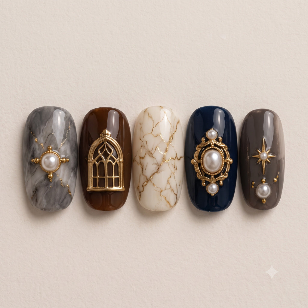 Architecture press-on nails