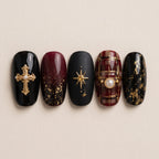 Moody Academia press-on nails