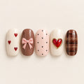 Cafe Date press-on nails
