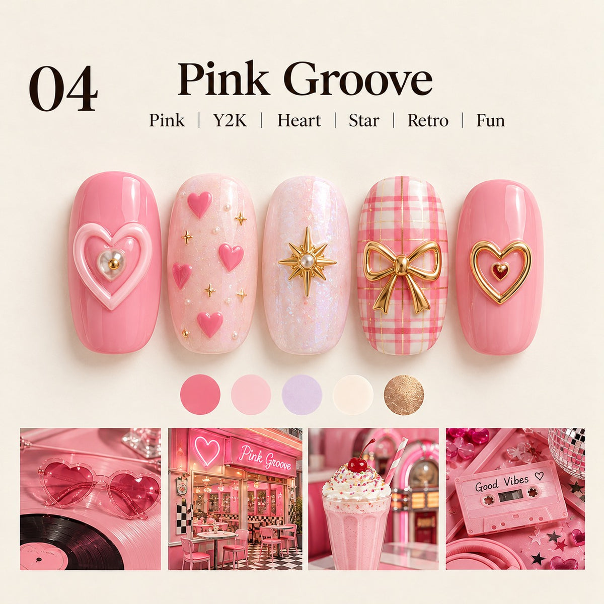 Pink Groove design card