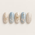 Frosted Pearl press-on nails