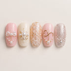 Winter Blush press-on nails