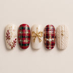 Winter Tartan press-on nails